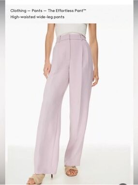 Aritiza Effortless High-Waist Wide-Leg Pants Lavender
